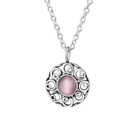 sterling silver necklace, sterling silver necklace for women, ladies sterling silver necklace, handmade jewellery, contemporary jewellery, cat eye