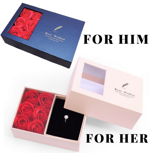 Add Extra, Exclusive Love Gift Box With Roses ( For Her & For Him)