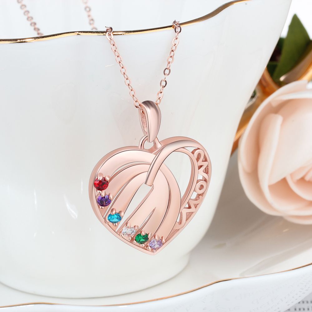 Personalised Gift For Mom | Customised Birthstone Necklace | Bespoke Gift Ideas For Mother | Mother's Day Gift