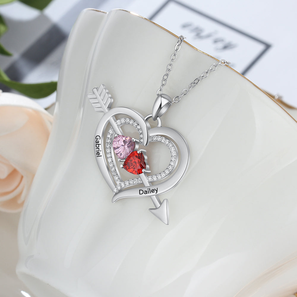 Sterling Silver Personalised Necklaces, sterling silver personalised necklaces for women, ladies sterling silver personalised necklaces, Bespoke Necklace, Engraved Necklace, Birthstone necklace 