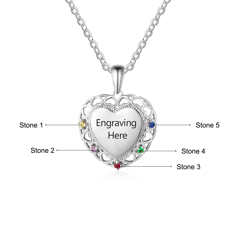 Birthstone necklaces best sale for grandma