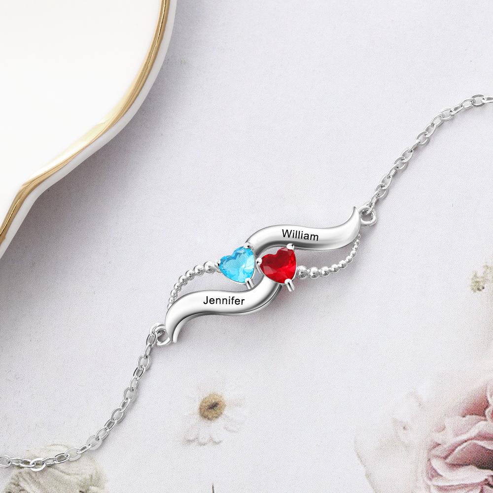 personalized customized bespoke engraved and birthstone 925 sterling silver Necklace 