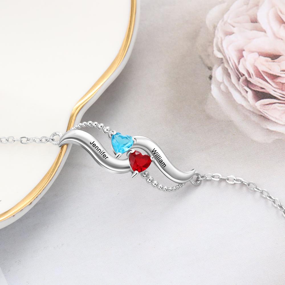 personalized customized bespoke engraved and birthstone 925 sterling silver Necklace 