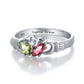 personalised silver Birthstone Ring for women UK
