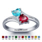 personalized customized bespoke 925 sterling silver birthstone ring 
