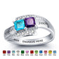 personalized customized bespoke birthstone 925 sterling silver ring