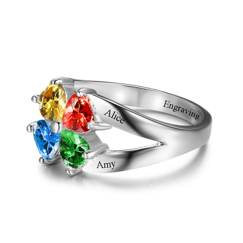 personalized customized bespoke 925 sterling silver birthstone rings
