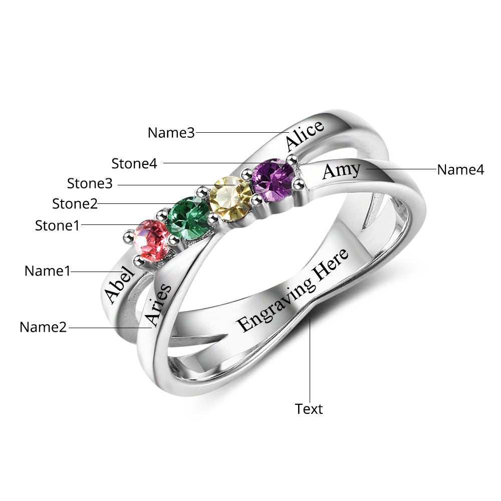 Sterling silver rings with children's clearance names