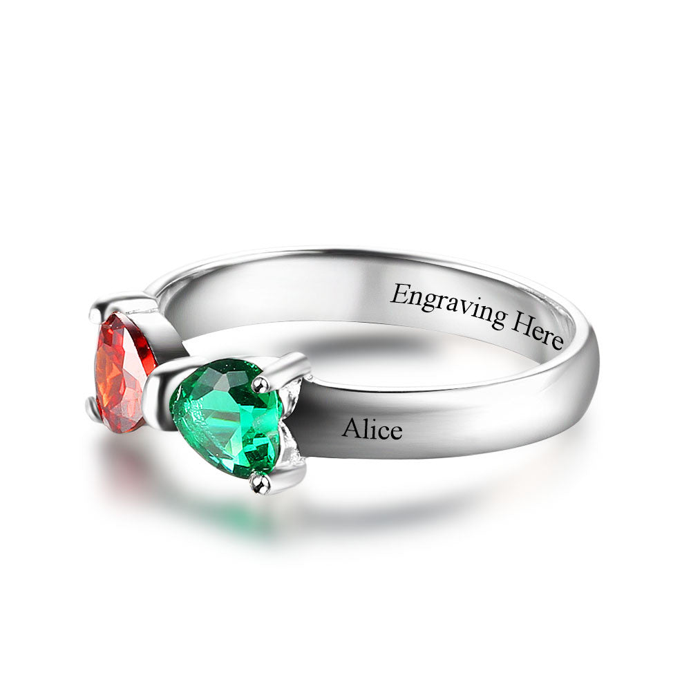 personalized customized bespoke birthstone 925 sterling silver ring