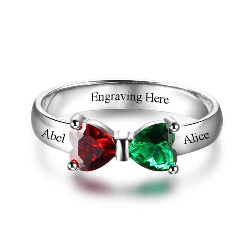 personalized customized bespoke birthstone 925 sterling silver ring