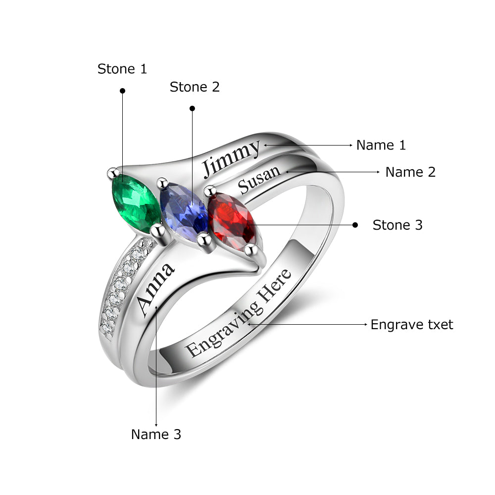 Personalised silver birthstone ring, Bespoke Ring, Bespoke silver ring, Bespoke silver birthstone ring, UK Sterling Silver Personalised ring, sterling silver personalised ring for women, ladies sterling silver personalised ring in London