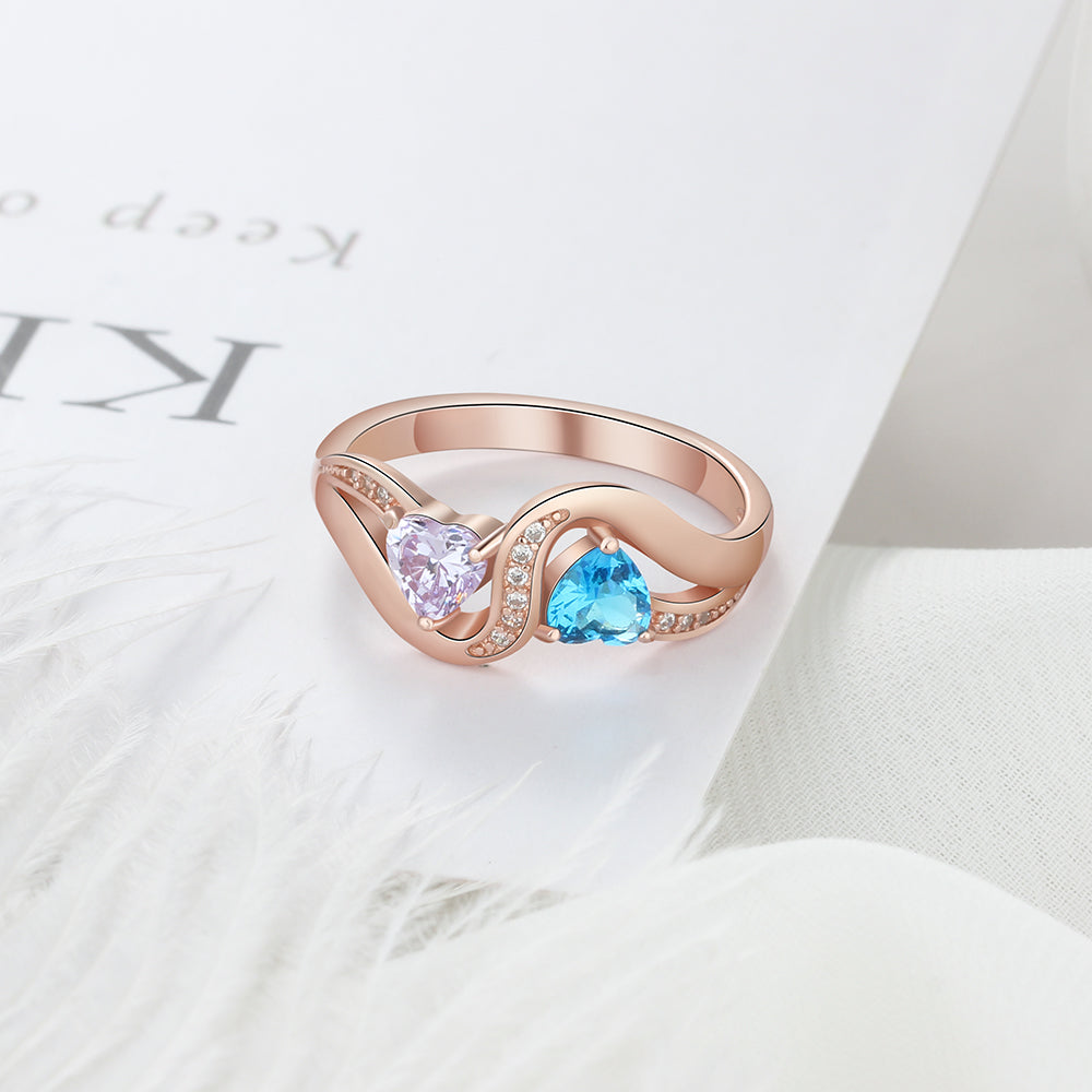 Personalised Birthstone Ring | Customised Ring For Women | Personalised Gift For Her | Customised Gift For Women