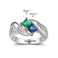 Personalised Silver Ring for Women | Bespoke Birthstone Ring | Gift Ideas for Women | Customised Engraved Ring | Gift for her