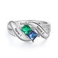 Personalised Silver Ring for Women | Bespoke Birthstone Ring | Gift Ideas for Women | Customised Engraved Ring | Gift for her