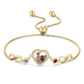 Stylish infinity bracelet with picture charm
