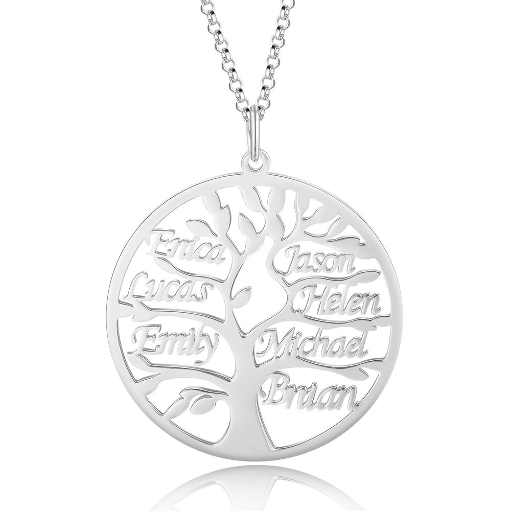 Tree of Life pendant with engraved family names