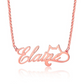 Cat Name Customised Necklace | Bespoke Cat Name Necklace