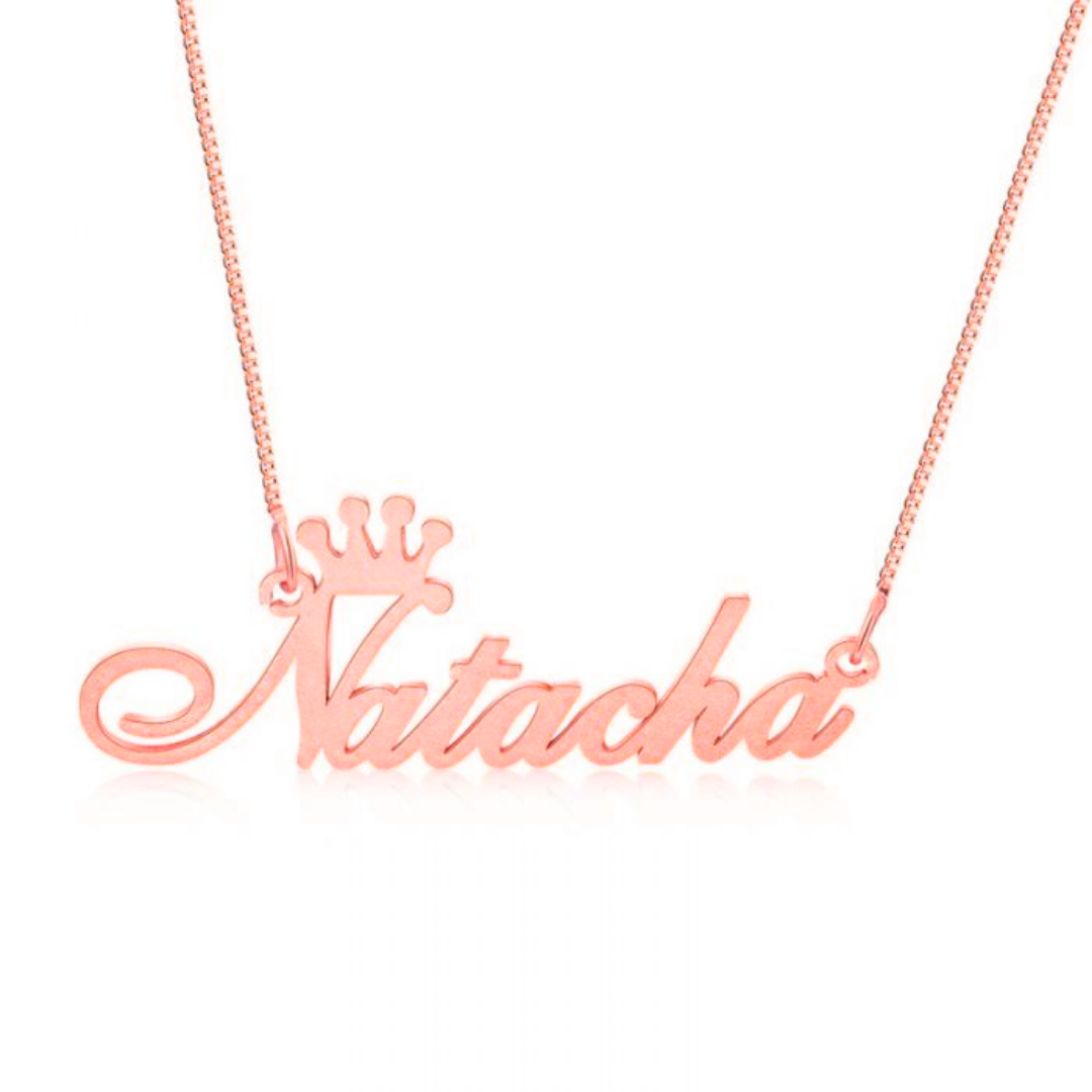Bespoke Name Necklace | Personalised Name Necklace With Crown