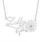 Bespoke Daisy Name Necklace | Personalised Name Necklace With Daisy Flower