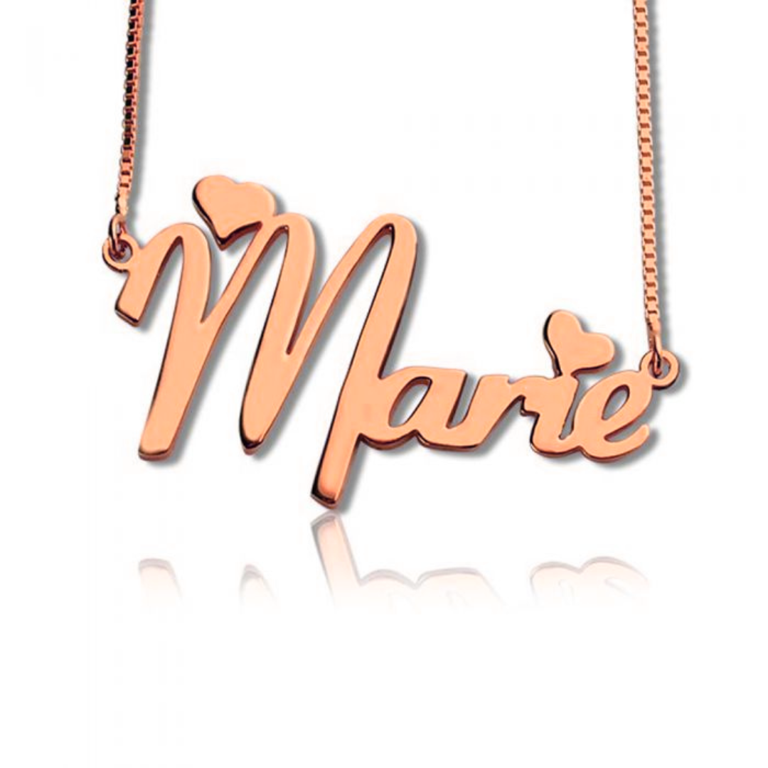 Bespoke Hearts Name Necklace | Personalised Name Necklace With Hearts