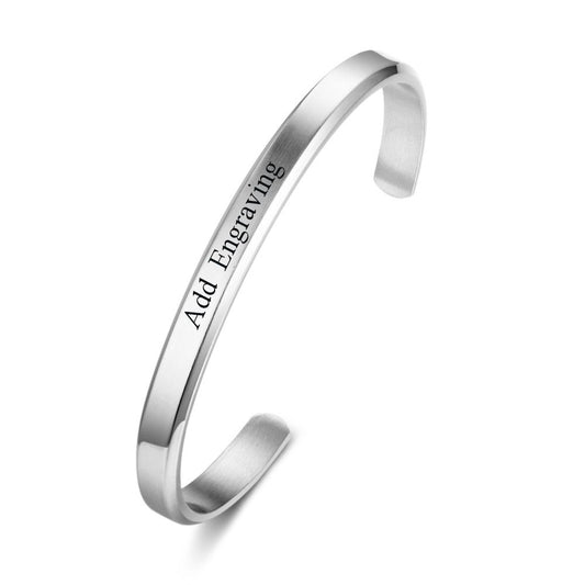Custom Engraved Bangle For Women | Personalised Bangle For Her | 3 colours To Choose