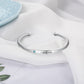 Personalised Bangle For Her With Engraving And Birthstone | Custom Made Bangle For Her | Bespoke Bangle