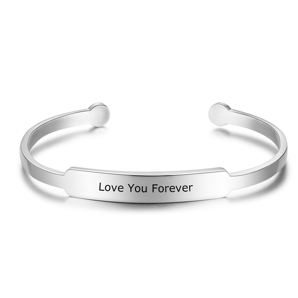 Custome Engraved Bangle For Woman | Bespoke Engraved Bracelet For Her