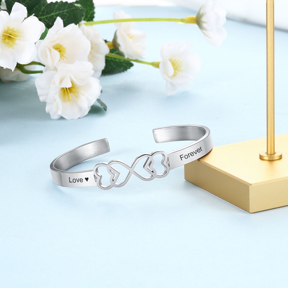 Customised Engraved Bangle | Bespoke Engraved Bangle For Woman