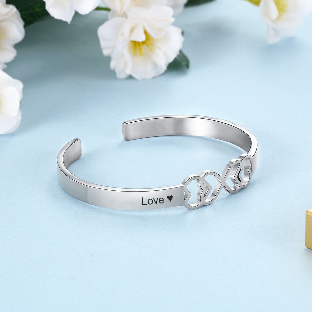 Customised Engraved Bangle | Bespoke Engraved Bangle For Woman