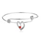 Personalised Birthstone Bracelet For Mum | Customised Up To 3 Engraved Hearts Birthstones Bracelet For Women