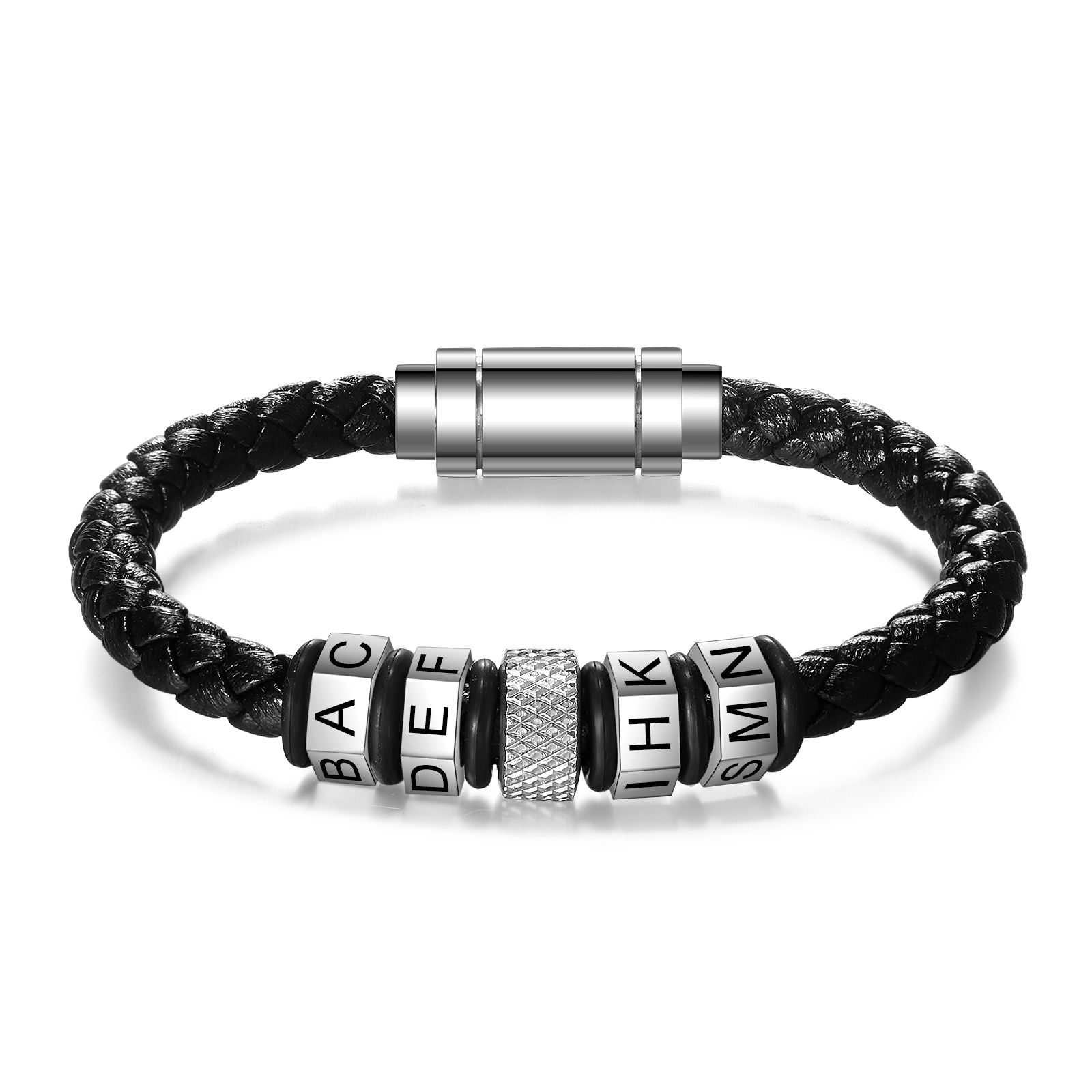 Personalised Leather Bracelet For Men | Bespoke Bracelet For Him