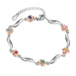 Customised Bracelet For Her | Bespoke Rose Birthstone Bracelet For Women With Engraved Name
