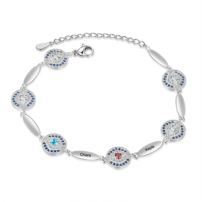 Stainless steel evil eye on sale bracelet