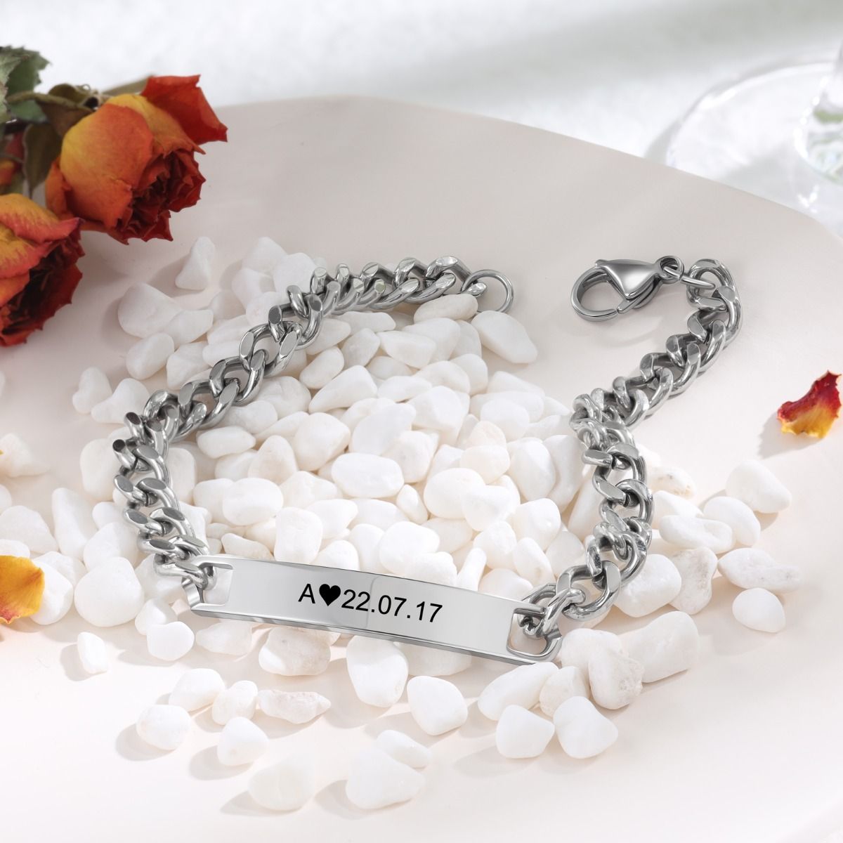 Personalised Nameplate Bracelet For Men / For Women