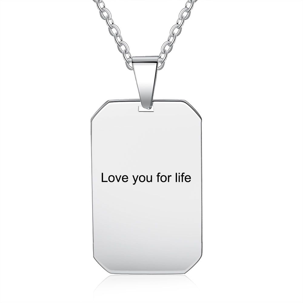 Personalised Engraved Photo Necklace | Bespoke Photo Necklace With Engraving