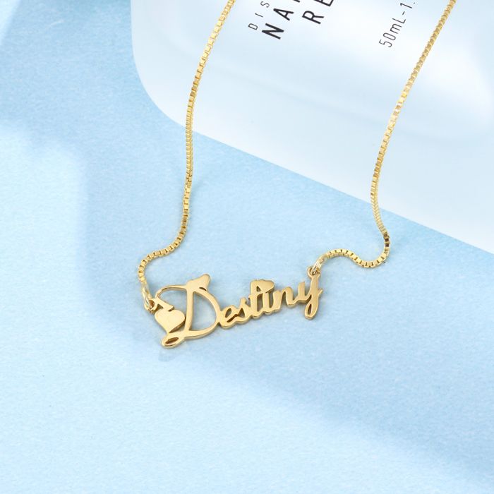 Bespoke Hearts Name Necklace | Personalised Name Necklace With Hearts