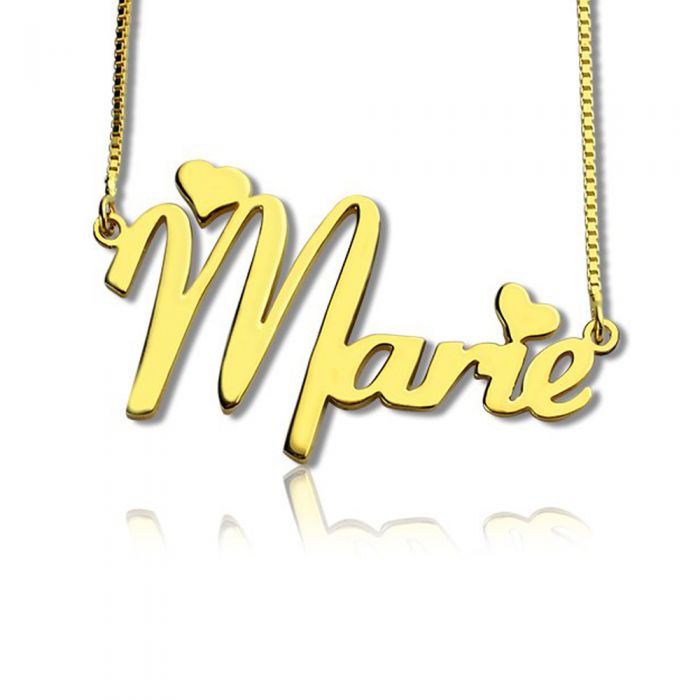 Bespoke Hearts Name Necklace | Personalised Name Necklace With Hearts