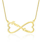 Bespoke Infinity Hearts Name Necklace | Customised 2 Names Necklace