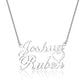 Personalised 2 Names Necklace | Bespoke Two Names Necklace with Heart