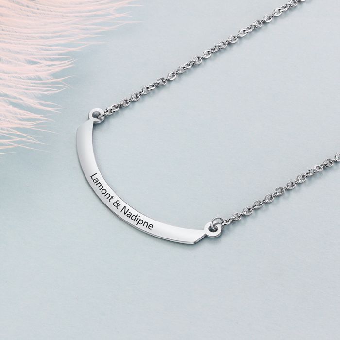 Personalised Nameplate Necklace | Custom Name Necklace | Personalised Engraved Name Necklace  Personalised Gift For Her | Personalised Gift For Mom | Personalised Name Jewellery  A Beautiful Mother's Day Gift | Gift For Mom | Gift Ideas For Her | Gift Ideas For Girlfriend 