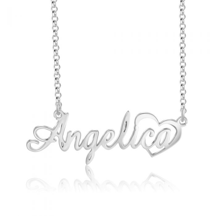 Bespoke Name Necklace | Personalised Name Necklace With Heart