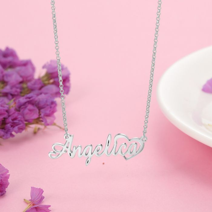 Bespoke Name Necklace | Personalised Name Necklace With Heart