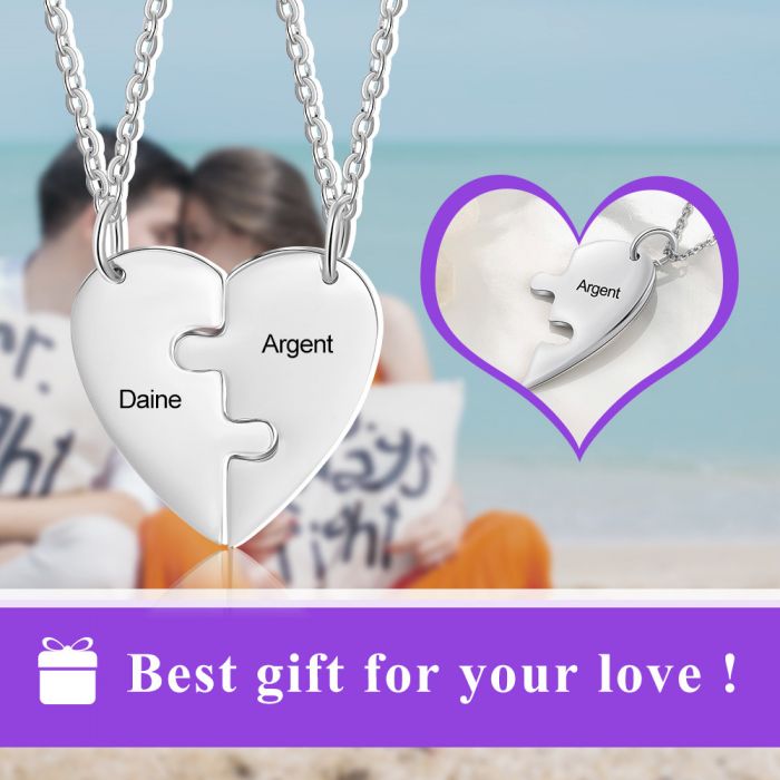 Personalised Couple Name Necklace | Customised Necklace For Couples | Bespoke Couples Necklace   Personalised Gift For Couples | Customised Name Jewellery  Valentine's Day Gift Idea For Couple | Birthday gift For Couple