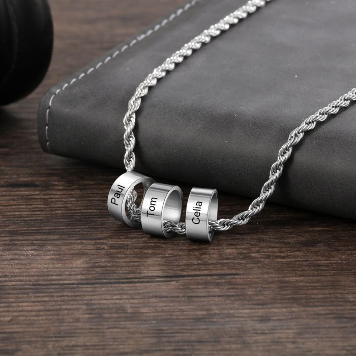 Men's Sterling Silver Dog Tag Necklace | Engraved Gifts For Men