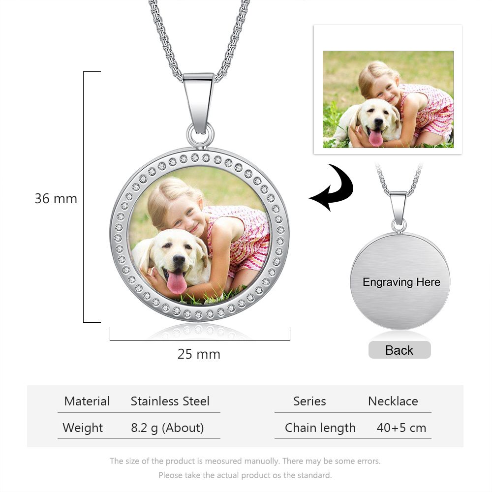Custom Made Frame Style Photo Necklace | Bespoke Photo Necklace For Woman