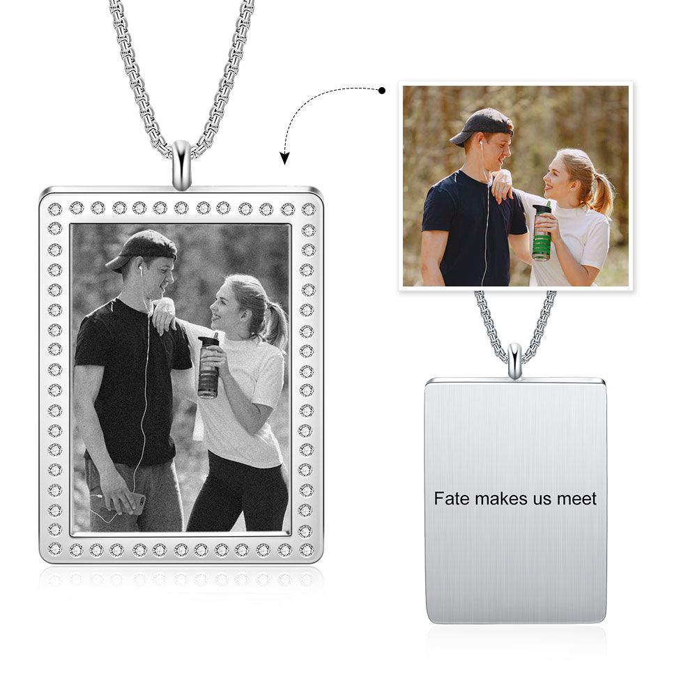 Customised Frame Style Photo Necklace | Personalised Photo Necklace For Woman