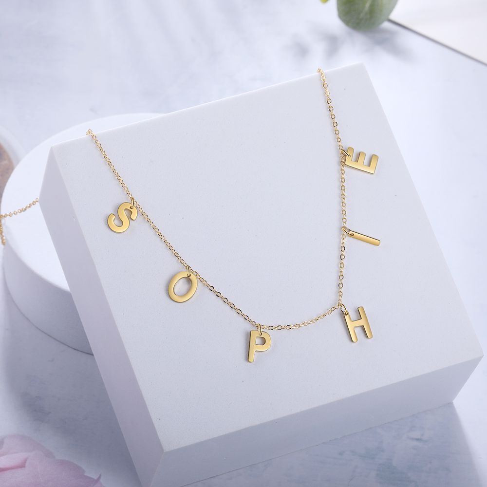 Customised Letters Necklace | Bespoke Letter Necklace