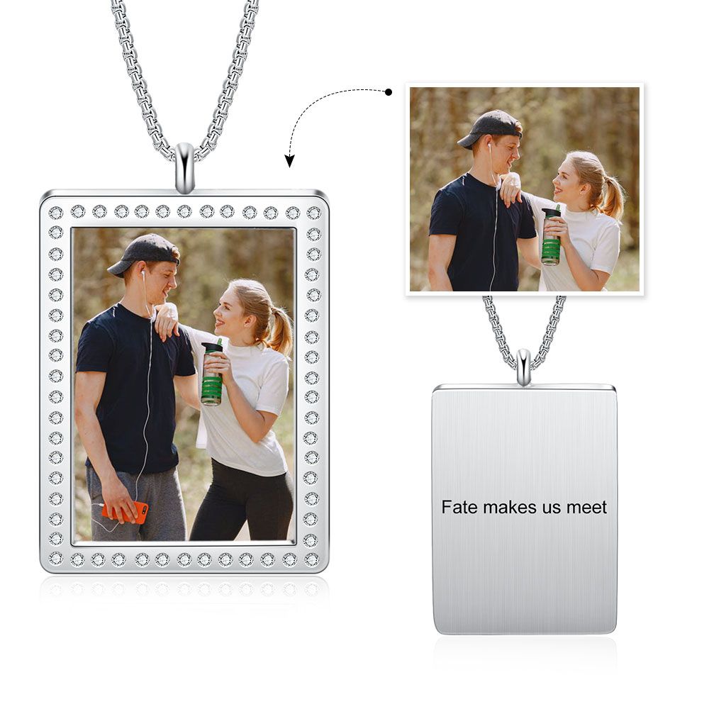 Customised Frame Style Photo Necklace | Personalised Photo Necklace For Woman