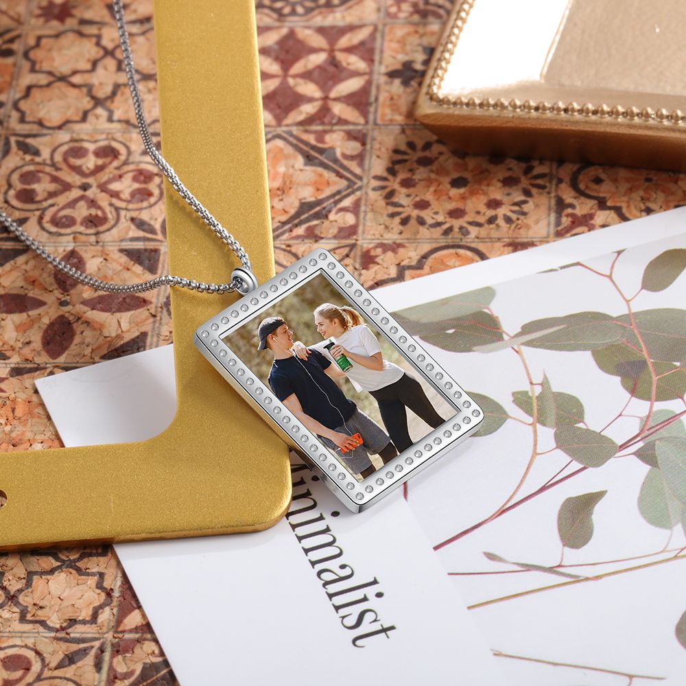 Customised Frame Style Photo Necklace | Personalised Photo Necklace For Woman