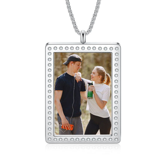 Customised Frame Style Photo Necklace | Personalised Photo Necklace For Woman